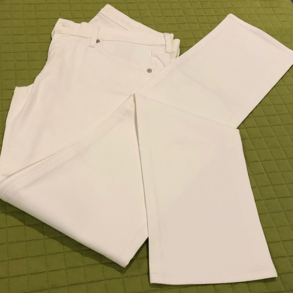 7 For All Mankind White Jeans